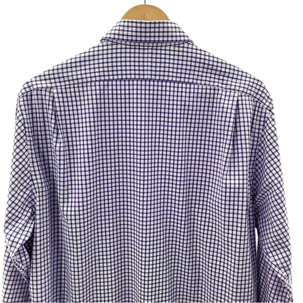 Polo Ralph Lauren Performance Purple Gingham Plaid Stretch Flex Preppy L/S Shirt